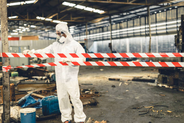 Professional Biohazard Cleanup technician working in Pulaski, VA